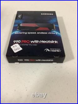 Samsung 990 PRO Heatsink 4TB NVMe M. 2 SSD PCIe 4.0 Up to 7450MB/s For PC & PS5