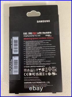 Samsung 990 PRO Heatsink 4TB NVMe M. 2 SSD PCIe 4.0 Up to 7450MB/s For PC & PS5