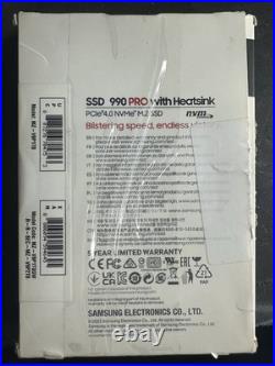 Samsung 990 PRO Heatsink PCIe 4.0 NVMe SSD 1TB, MZ-V9P1T0GW Samsung 990 PRO Heatsink PCIe 4.0 NVMe SSD 1TB, MZ-V9P1T0GW