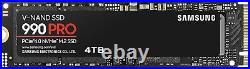 Samsung 990 PRO SSD 4TB, Internal, M. 2 (MZV9P4T0) PCle Gen 4x4 NVMe New READ Samsung 990 PRO SSD 4TB, Internal, M. 2 (MZV9P4T0) PCle Gen 4x4 NVMe New READ