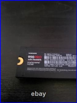 Samsung 990 PRO with Heatsink 1TB M. 2 2280 PCIe NVMe Internal SSD Black