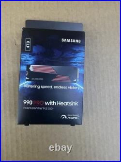 Samsung 990 PRO with Heatsink 4TB PCIe 4.0 NVMe M. 2 SSD (MZ-V9P4T0) NEW SEALED