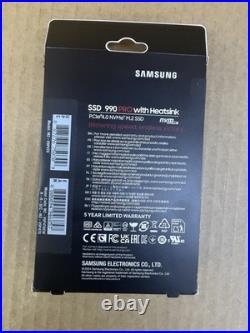 Samsung 990 PRO with Heatsink 4TB PCIe 4.0 NVMe M. 2 SSD (MZ-V9P4T0) NEW SEALED