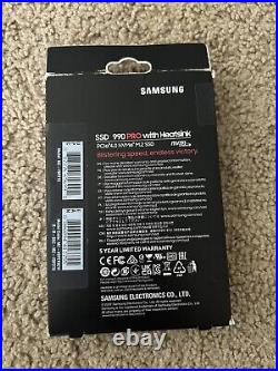 Samsung 990 Pro 2TB with Heatsink NVMe M. 2 SSD PCIe 4.0