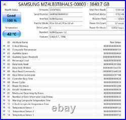 Samsung MZ-4LB3T80 3.84TB PCIe NVMe M. 3 22110 CrystalDiskMark 100%