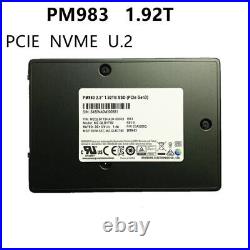 Samsung PM983 1.92T U2 PCIE NVME SSD Solid State Drive Enterprise Server