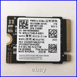 Samsung PM991 PM991A 1TB 512 GB 2230 Internal SSD, PCIe NVMe M. 2 30MM Steam Deck