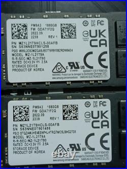 Samsung PM9A3 1.88TB Rev1 M. 2 NVMe 22110 PCIe 4.0x4 MZ1L21T9HCLS-00AFB Healt88%