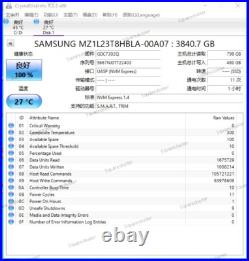 Samsung PM9A3 3.84TB M. 2 22x110mm PCIe 4.0 x4 NVMe MZ-1L23T80 MZIL23T8HBLA-00A07 Samsung PM9A3 3.84TB M. 2 22x110mm PCIe 4.0 x4 NVMe MZ-1L23T80 MZIL23T8HBLA-00A07