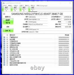 Samsung PM9A3 3.84TB SSD U. 2 NVME MZ-QL33T80 PCIe 4.0 MZQL23T8HCLS-00B7C Used