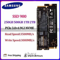 Samsung SSD 980 250GB/500GB/1TB/2TB NVMe PCIe M. 2 2280 MLC Solid State Drive Lot