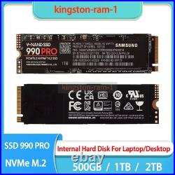 Samsung SSD 990 PRO 1TB 2TB 500GB PCIe Gen 4.0x4 Solid State Drive For Laptop