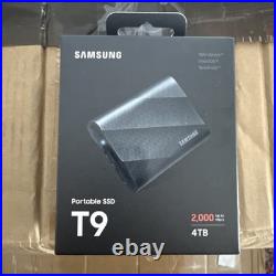 Samsung T9 4TB 2,000 MB/s Portable SSD USB 3.2 Gen. 2 Black (MU-PG4T0B/AM)
