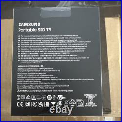 Samsung T9 4TB 2,000 MB/s Portable SSD USB 3.2 Gen. 2 Black (MU-PG4T0B/AM)