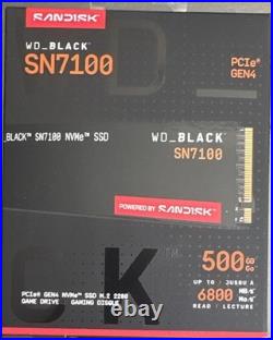 SanDisk WD BLACK SN7100 500GB NVMe PCIe Gen4 M. 2 2280 SSD 6800MB/s