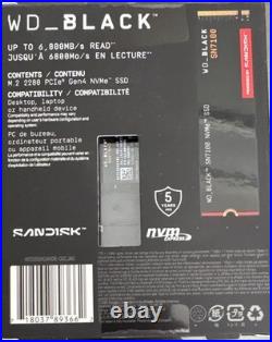 SanDisk WD BLACK SN7100 500GB NVMe PCIe Gen4 M. 2 2280 SSD 6800MB/s