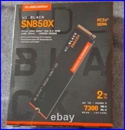 SanDisk WD BLACK SN850X 2TB M. 2 PCIe Gen4 NVMe Game Drive SSD 7300MB/s