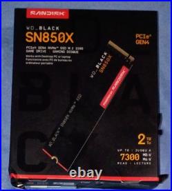 SanDisk WD BLACK SN850X 2TB M. 2 PCIe Gen4 NVMe Gaming Internal SSD 7300MB/s