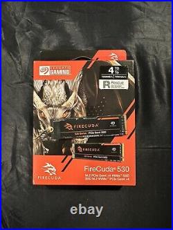 Seagate FireCuda 530 Series ZP4000GM3A013 4TB PCIe Gen4 x4 NVMe 1.4 M. 2 2280 SSD