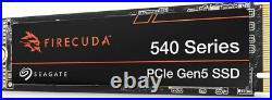 Seagate FireCuda 540 2TB M. 2 2280 NVMe PCIe Gen5 x4 3D TLC 10,000MB/s SSD Drive