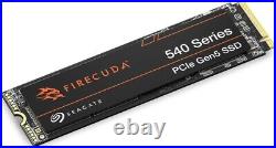 Seagate FireCuda 540 2TB M. 2 2280 NVMe PCIe Gen5 x4 3D TLC 10,000MB/s SSD Drive