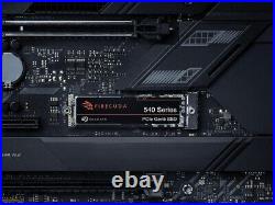 Seagate FireCuda 540 2TB M. 2 2280 NVMe PCIe Gen5 x4 3D TLC 10,000MB/s SSD Drive