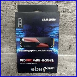 Sealed SAMSUNG 990 PRO WithHeatsink 2TB M. 2 NVME PCIE4.0 VNAND SSD 7450MB/s