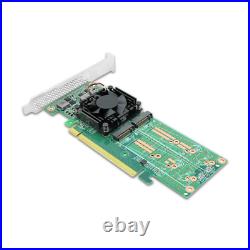 Shinreal PCI Express x16 to Quad M. 2 NVMe SSD Switch Adapter 2280