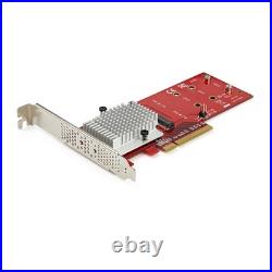 StarTech Dual M. 2 PCIe SSD Adapter, x8/x16 NVMe/AHCI, 3.0 SSD, Red