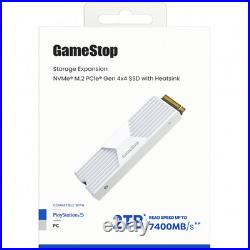Storage Expansion 2TB NVMe M. 2 PCIe Gen 4x4 SSD with Heatsink for PS5/PC 7400MB/s