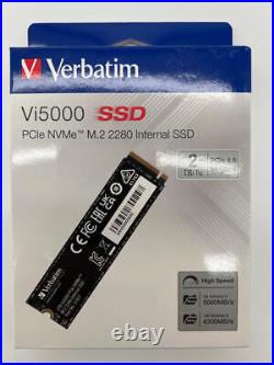 Verbatim 2TB SSD Vi5000 Internal Solid State Hard Drive PCIe NVMe M. 2 2282