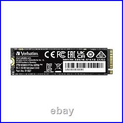 Verbatim 2TB SSD Vi5000 Internal Solid State Hard Drive PCIe NVMe M. 2 2282