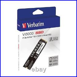 Verbatim 2TB SSD Vi5000 Internal Solid State Hard Drive PCIe NVMe M. 2 2282