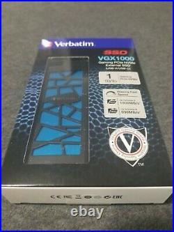 Verbatim VGX1000 (NEWithSEALED) External SSD 1 TB PCie NVMe