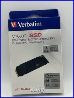 Verbatim Vi7000G 4TB SSD NVMe M. 2 Type 2280 Verbatim Vi7000G 4TB SSD NVMe M. 2 Type 2280