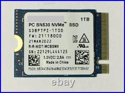 W-D PC SN530 M. 2 2230 SSD 1TB / 512GB NVMe PCIe For Microsoft Surface Pro XPro7+