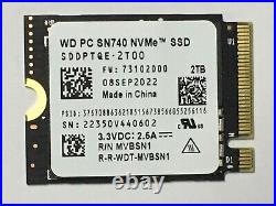 WD 1TB M. 2 2230 SSD NVMe PCIe4x4 SN740 For ASUS ROG Ally Steam Deck USA