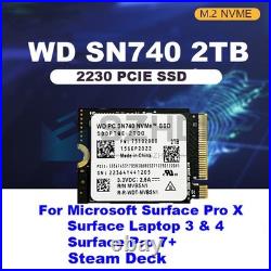 WD 2TB M. 2 2230 SSD NVMe PCIe4x4 PC SN740 For Steam Deck ASUS ROG Flow X Laptop