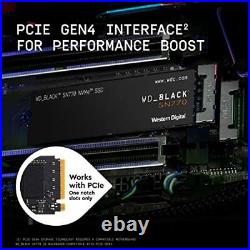 WD BLACK 1TB SN770 NVMe Internal Gaming SSD Solid State Drive Gen4 PCIe M. 2