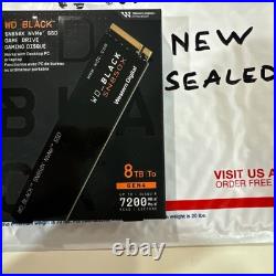 WD BLACK SN850X 8TB Gen4 M. 2 SSD WDS800T2X0E NEW SEALED