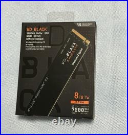 WD BLACK SN850X 8TB NVMe PCIe Gen4 Internal SSD WDS800T2X0E New
