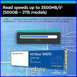 WD BLUE SN570 1TB M. 2 2280 PCIe Gen3 NVMe up to 3500MB/s read speed SSD