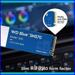 WD BLUE SN570 1TB M. 2 2280 PCIe Gen3 NVMe up to 3500MB/s read speed SSD