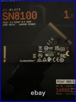 WD Black SN8100 1 TB PCIe Gen 5 M. 2 SSD Up To 14,900 MB/s (Amazing Condition)