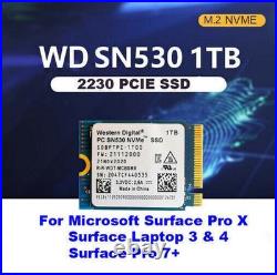 WD PC SN530 1TB M. 2 2230 SSD NVMe PCIe For Microsoft Surface Pro X Pro 7 & 8 SSD WD PC SN530 1TB M. 2 2230 SSD NVMe PCIe For Microsoft Surface Pro X Pro 7 & 8 SSD
