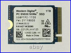 WD PC SN530 1TB M. 2 2230 SSD NVMe PCIe For Microsoft Surface Pro X Pro 7 & 8 SSD WD PC SN530 1TB M. 2 2230 SSD NVMe PCIe For Microsoft Surface Pro X Pro 7 & 8 SSD