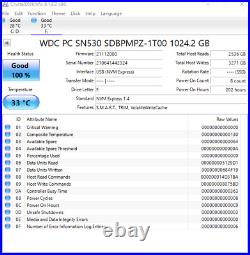 WD PC SN530 SDBPMPZ-1T00 1TB M. 2 2242 NVMe PCIe Gen3 x 4 SSD For Lenovo Laptop
