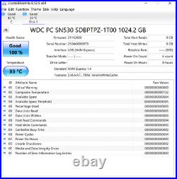 WD PC SN530 m. 2 2230 SSD SDBPTPZ-1T00 1TB NVMe PCIe for Surface Pro X Laptop SSD