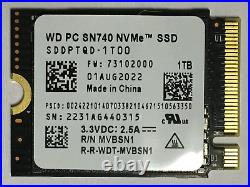 WD PC SN740 1TB M. 2 2230 SSD NVMe PCIe4x4 For Steam Deck ASUS ROG Flow X Laptop