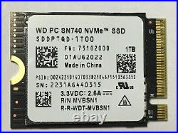 WD PC SN740 1TB M. 2 2230 SSD NVMe PCIe4x4 For Steam Deck ASUS ROG Flow X Laptop